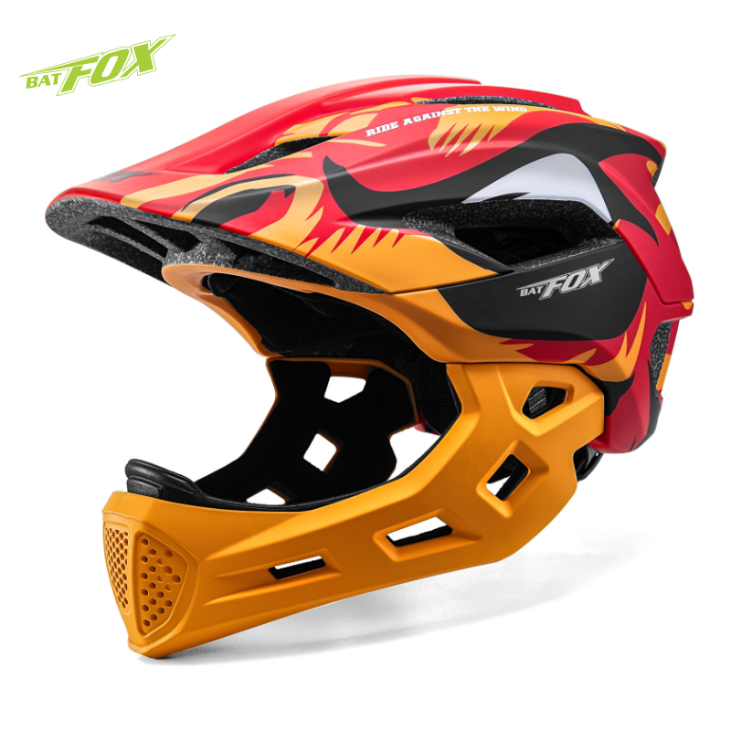 Running Gear Kids - BATFOX Integraalfietshelm voor kinderen Afneembare fietshelm