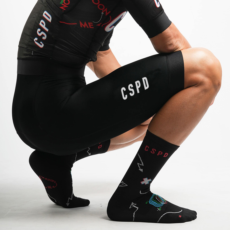 Race Bib - CSPD Heren fietsbroek met gelpad, mountainbikeshort