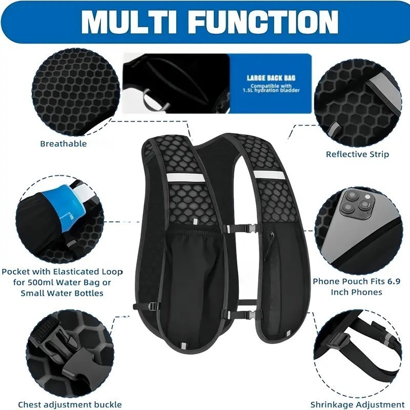 1-4PCS Outdoor Lichtgewicht Wa - Hydration Vest recensie en prijs