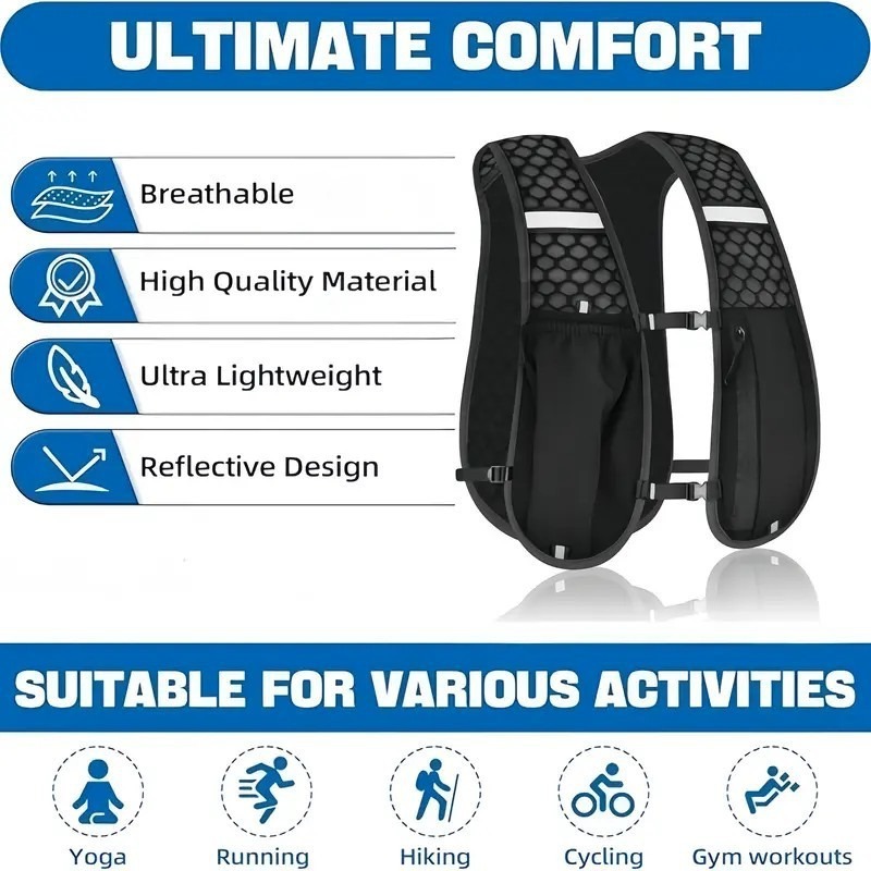1-4PCS Outdoor Lichtgewicht Wa - Hydration Vest recensie en prijs