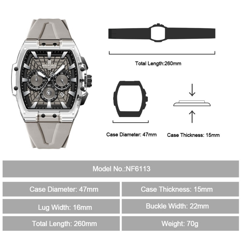 NAVIFORCE Herenhorloge 5ATM Wa - Running Watch recensie en prijs