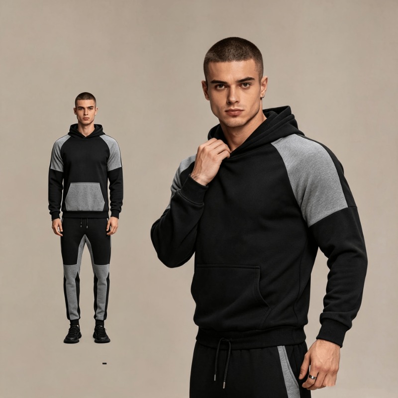 Heren kleurblok hoodie en jogg - Joggers Pants recensie en prijs